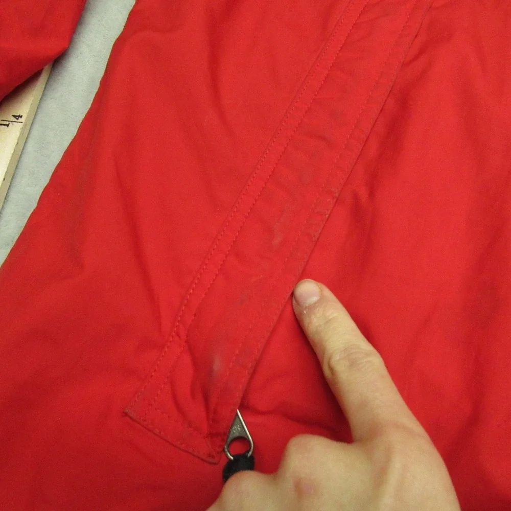 North‎ Face Jacket Mens XL Red Full Zip Mesh Lined Shell Rain Wind Layering VTG